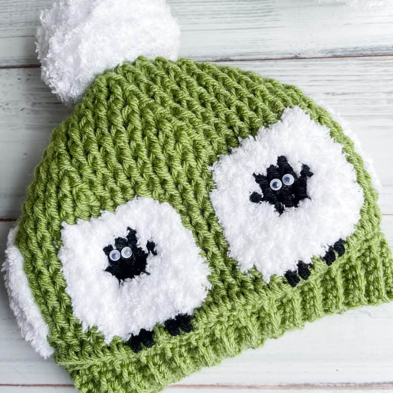 Lamb Crochet Hat Free crochet pattern
