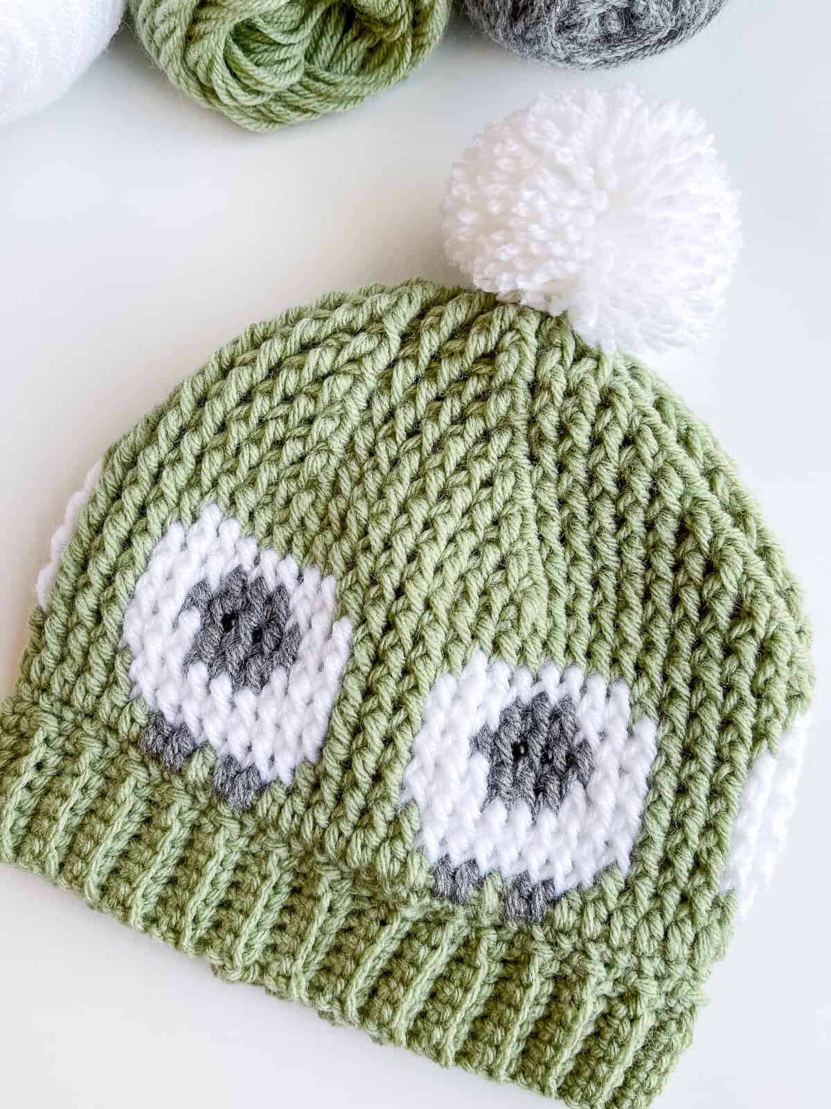 free crochet lamb hat pattern