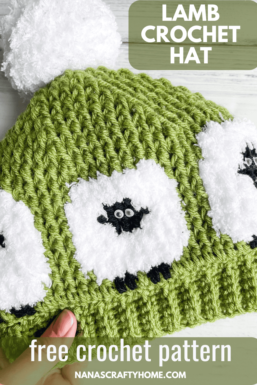 free crochet lamb hat pattern