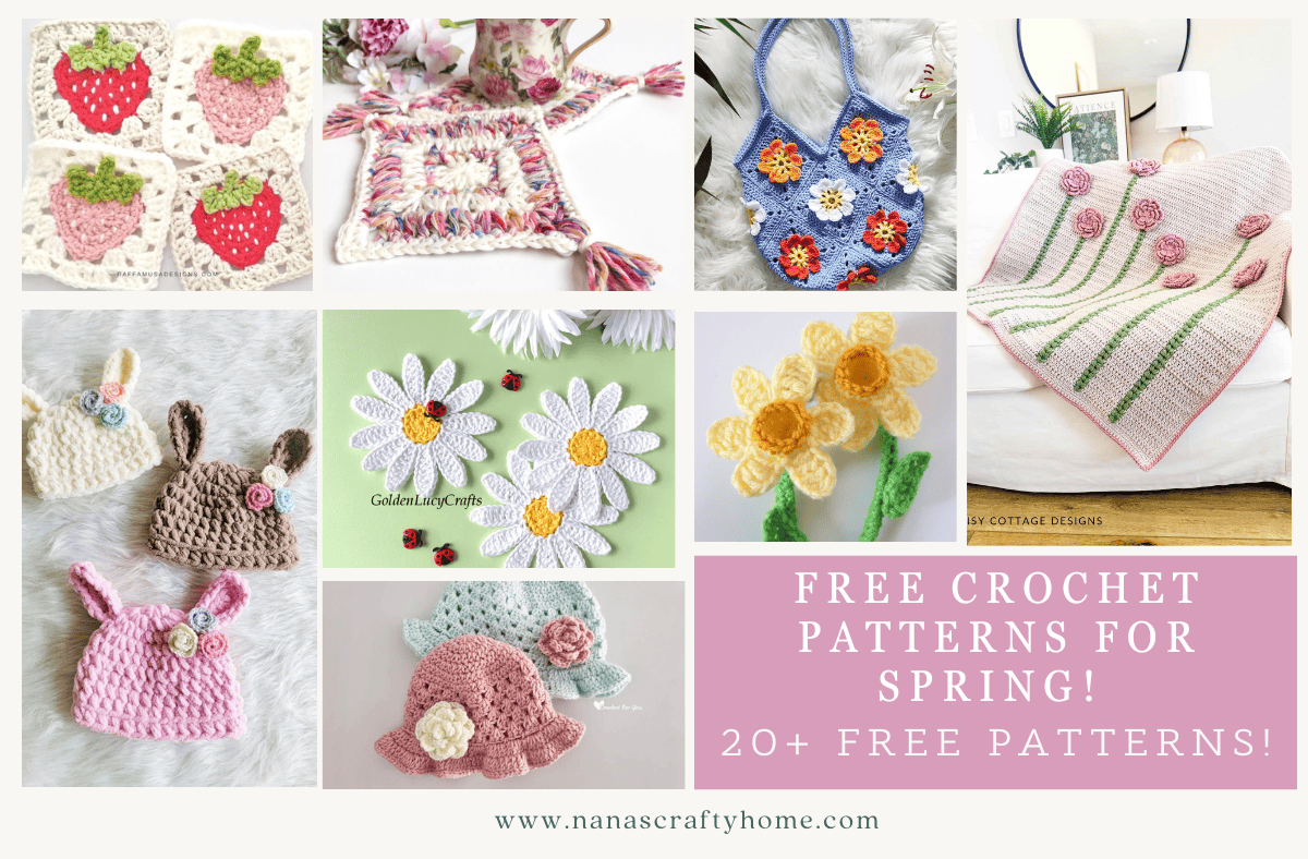 20+ Free Crochet Patterns perfect for Spring!