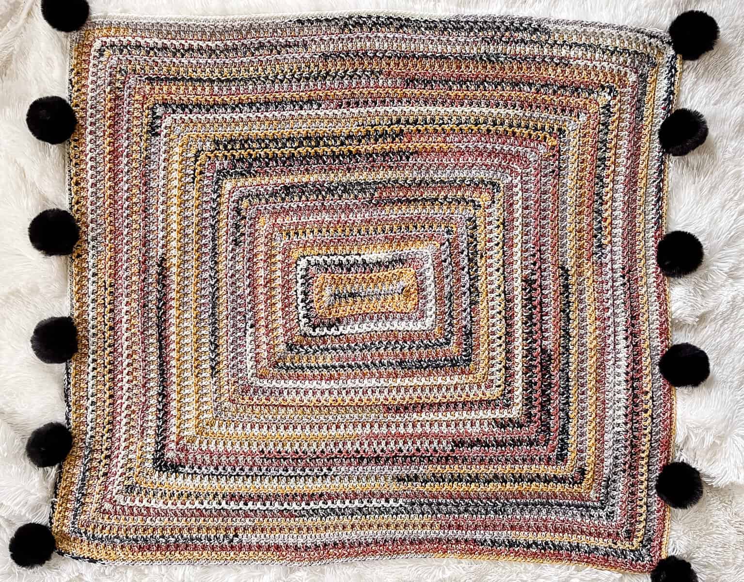 Crochet Woven Rectangle Blanket free pattern