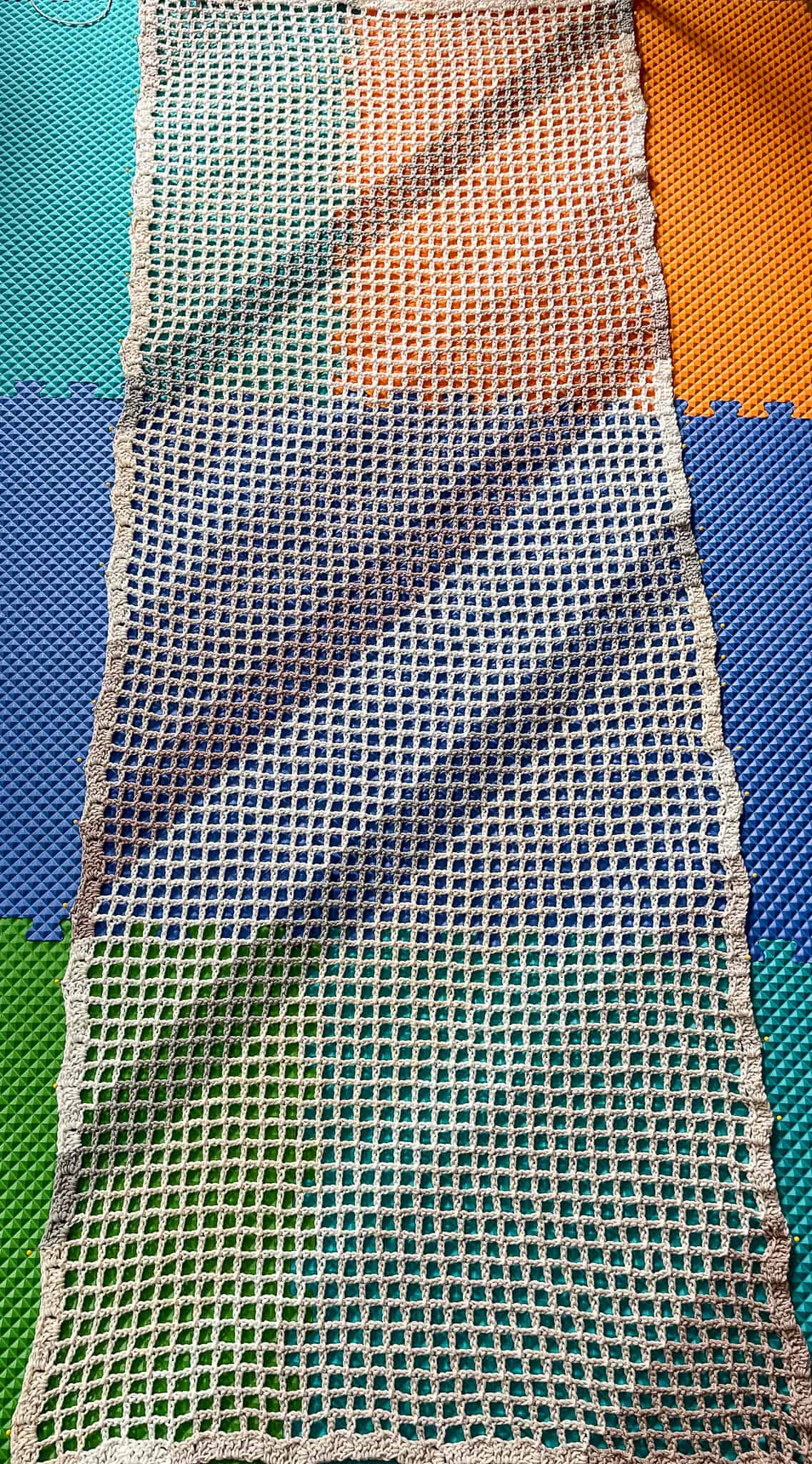 Wet block rectangle before seaming process