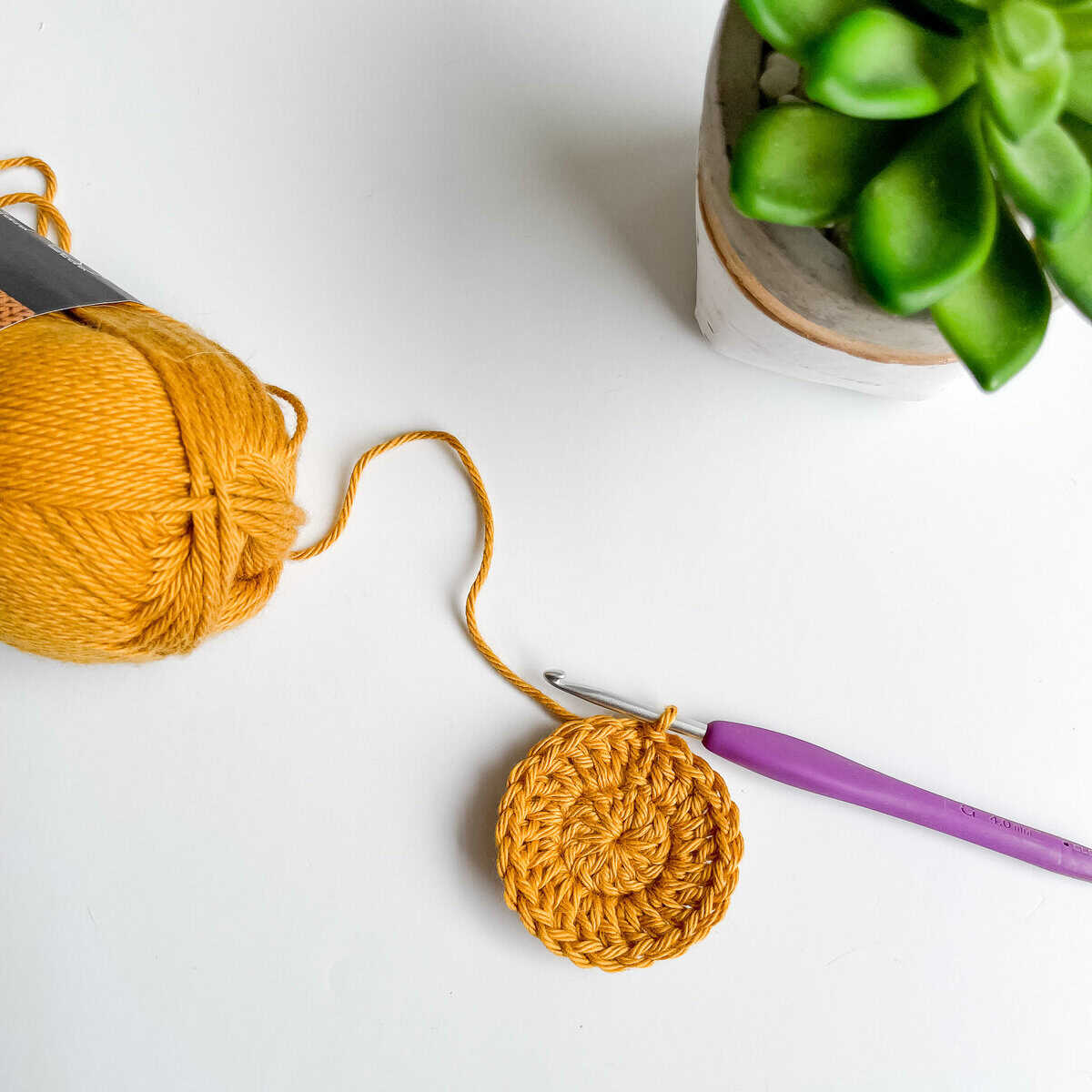 Flower Power Motif crochet process