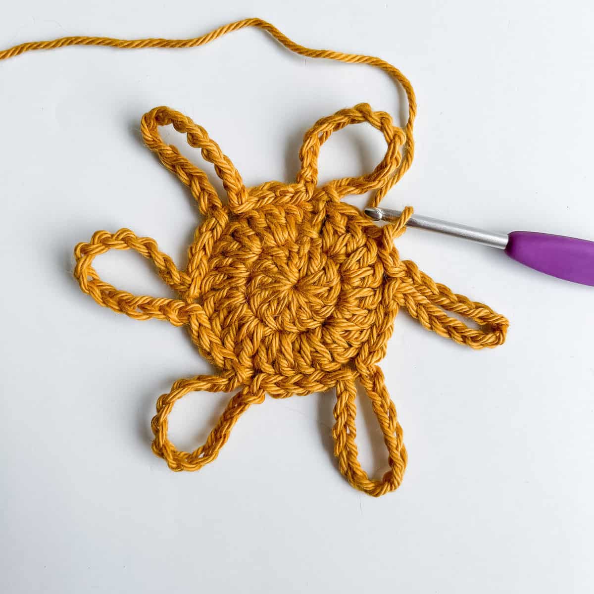 Flower Power Motif petal round complete process