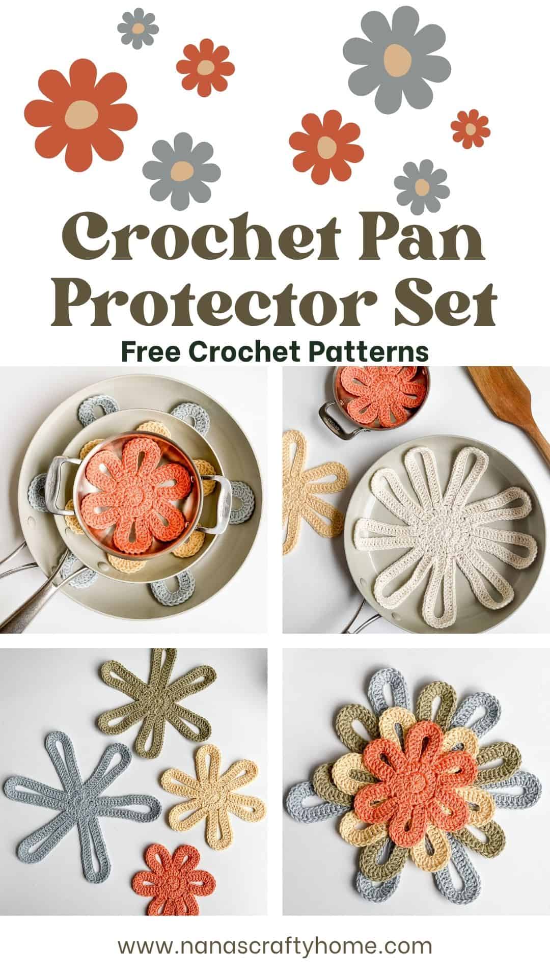 Crochet Pot Protectors free crochet pattern set