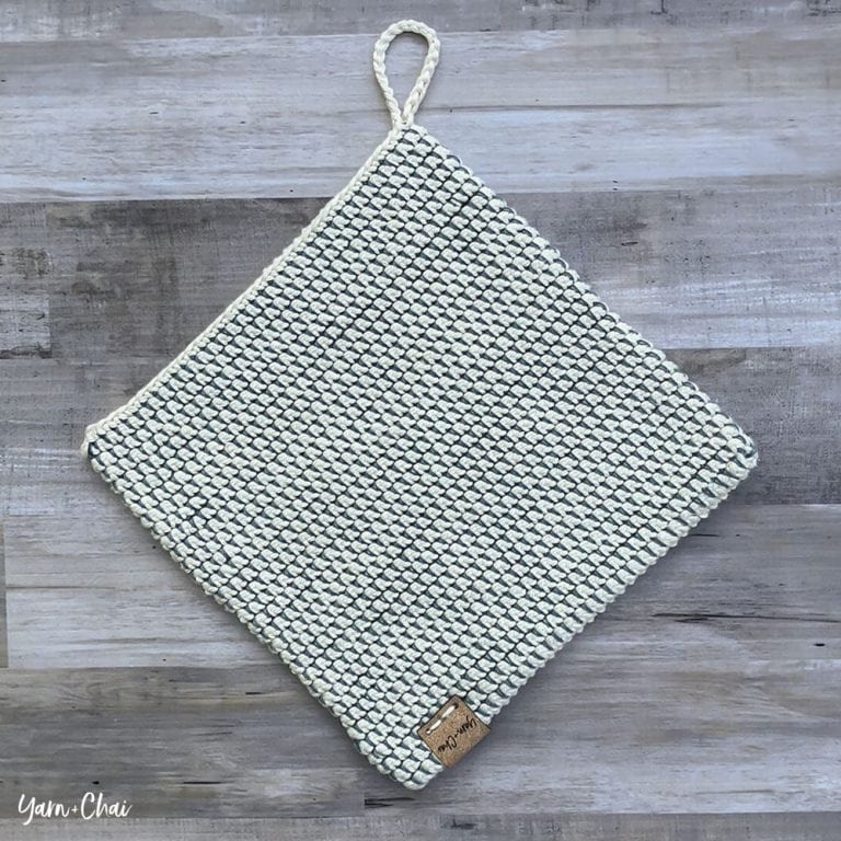 Mosaic Crochet Pot Holder by Yarn & Chai