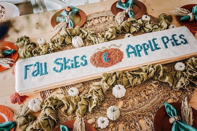 Fall Skies Apple Pies Table Runner free crochet pattern by Briana K Designs