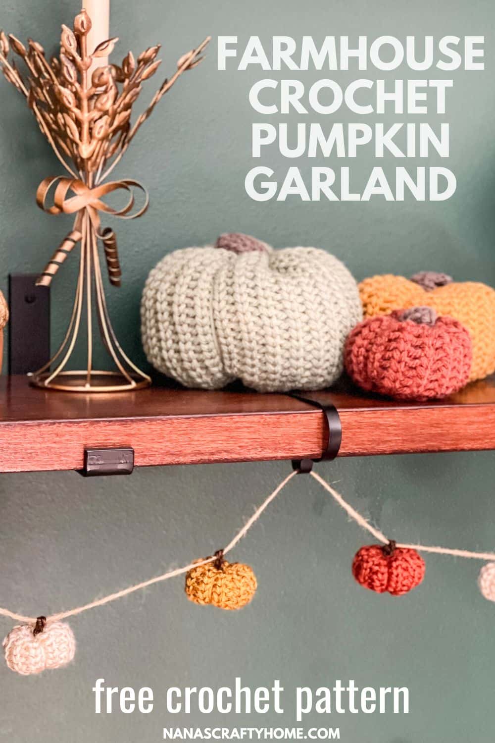 Rustic Farmhouse Mini Pumpkin Garland free crochet pattern