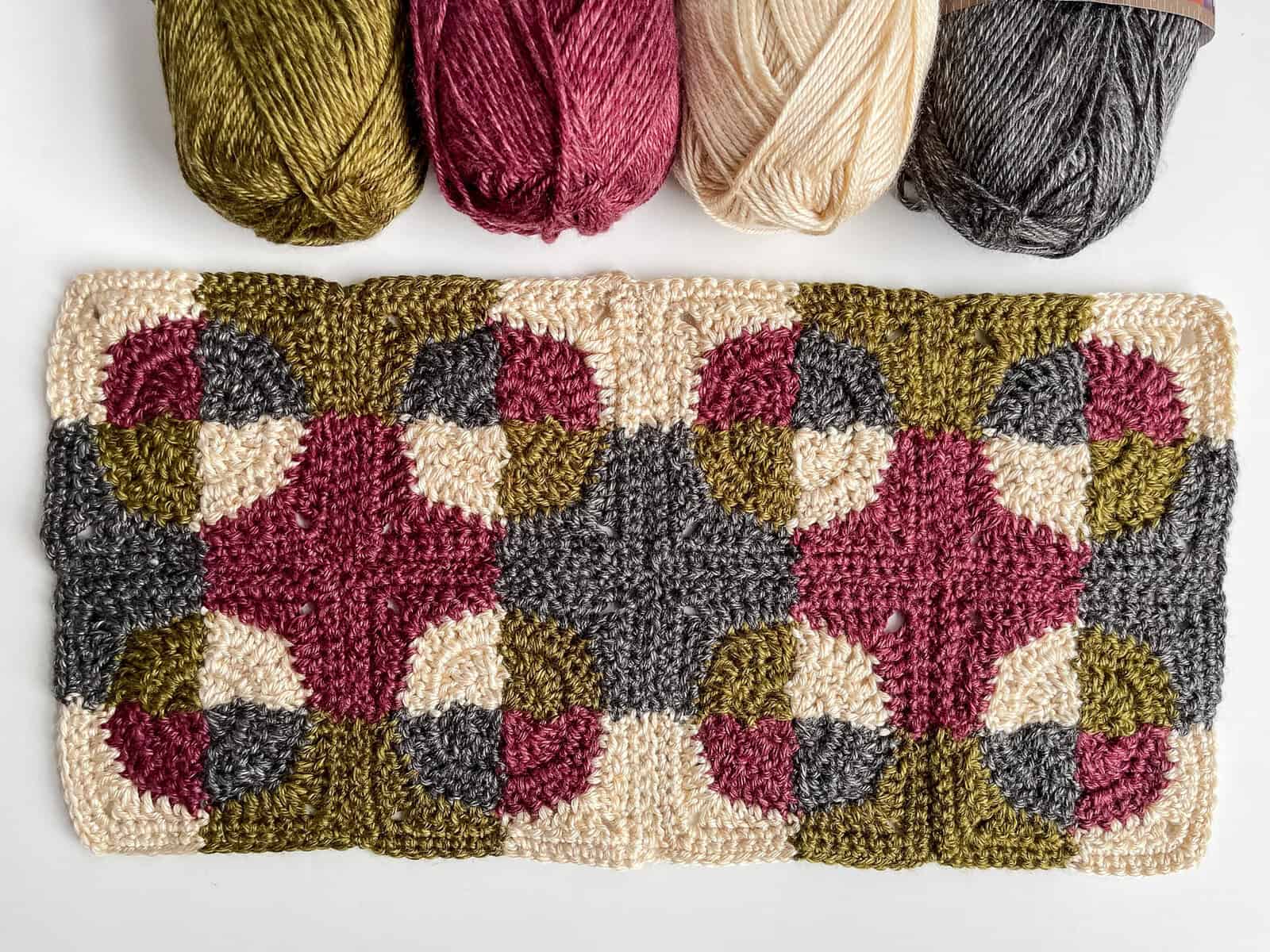 Crochet Patchwork Hat joined squares