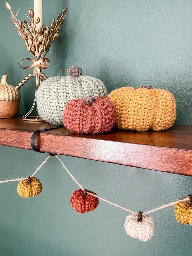 Farmhouse Rustic Crochet Pumpkin set
