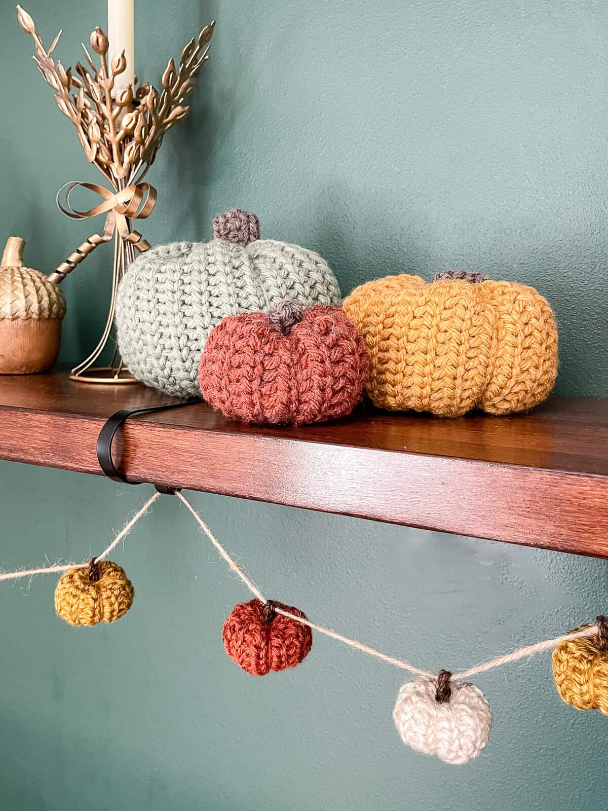 Farmhouse Rustic Crochet Pumpkin set