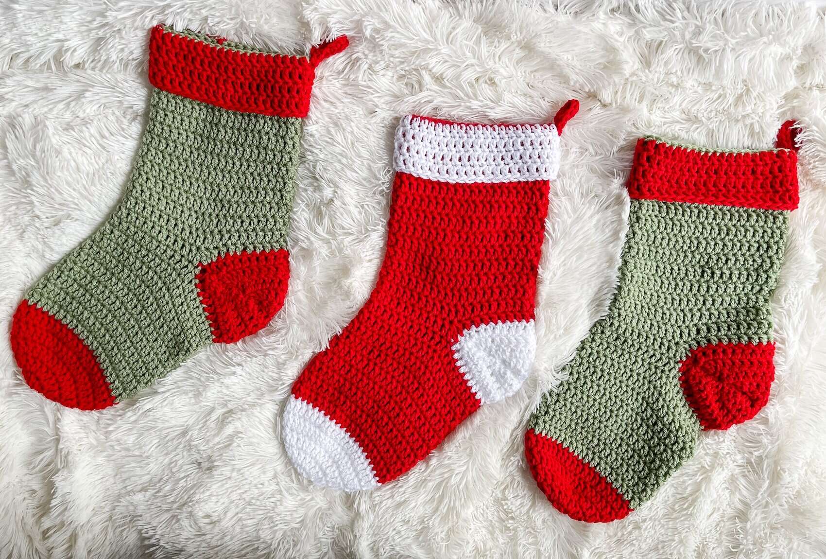 Classic Christmas Crochet Stocking free pattern