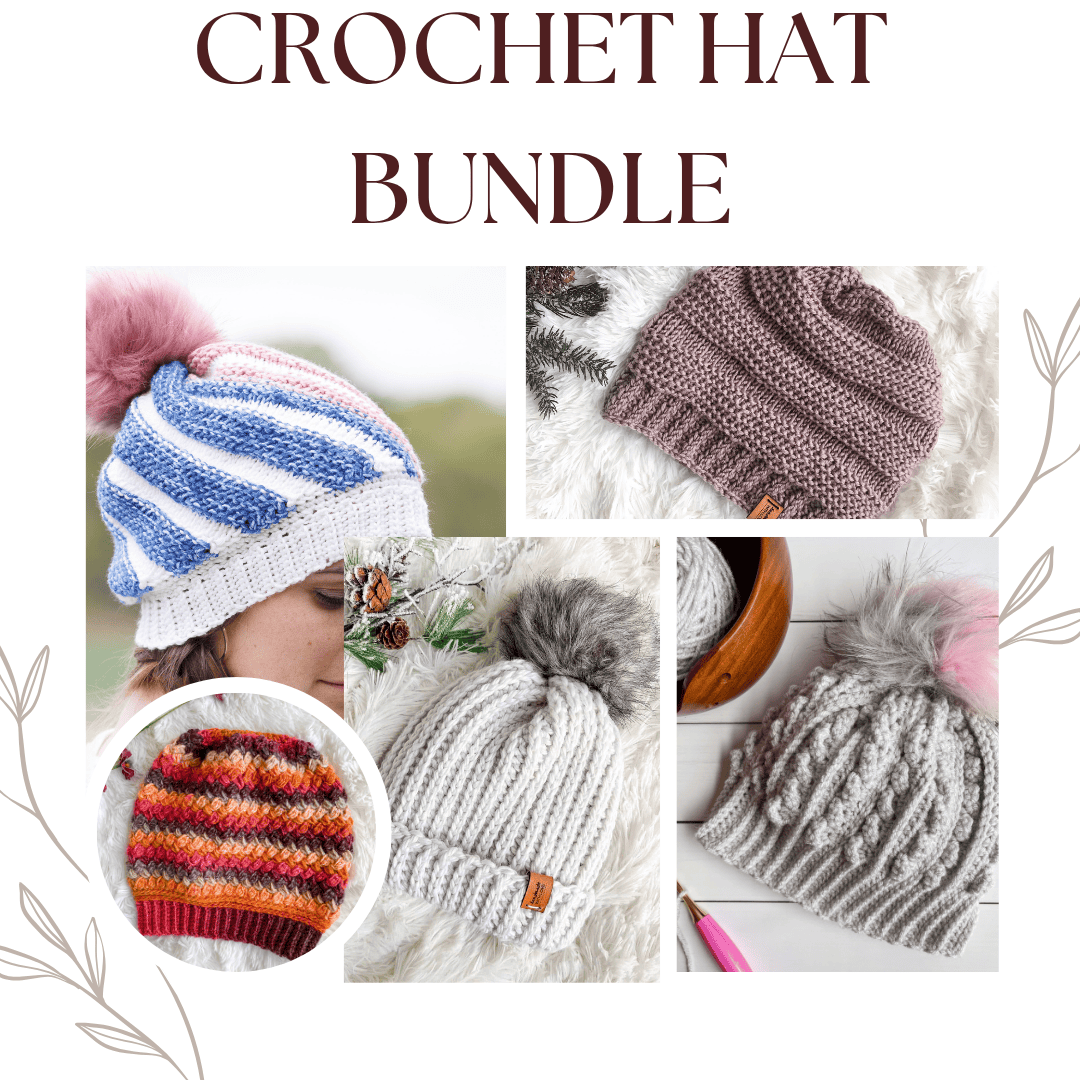 Crochet Cancer Challenge Hat bundle graphic