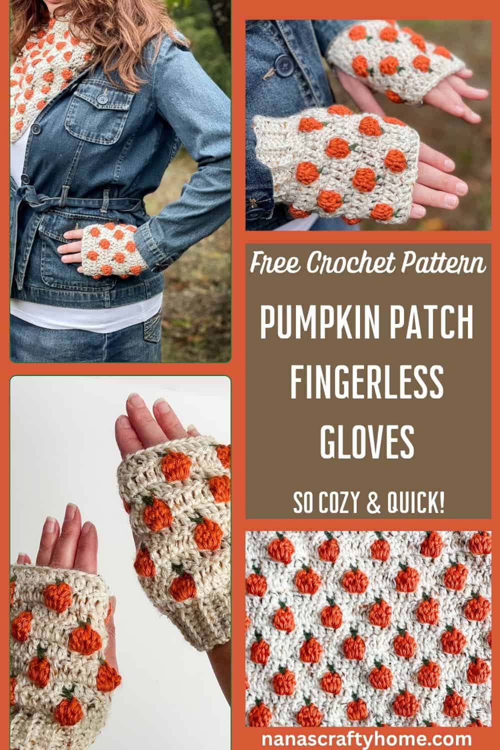 Pumpkin Patch Fingerless Gloves