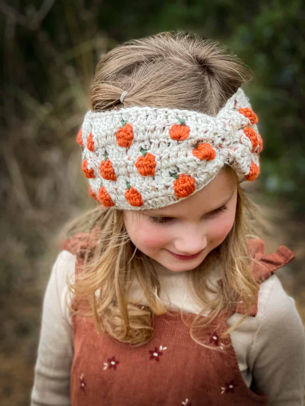 Pumpkin Patch crochet headband pattern