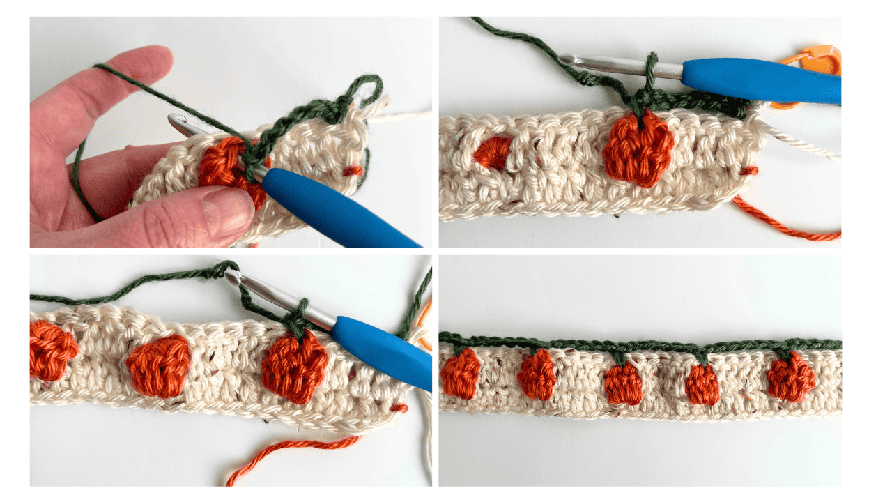 Crochet pumpkin Stitch for Fall tutorial