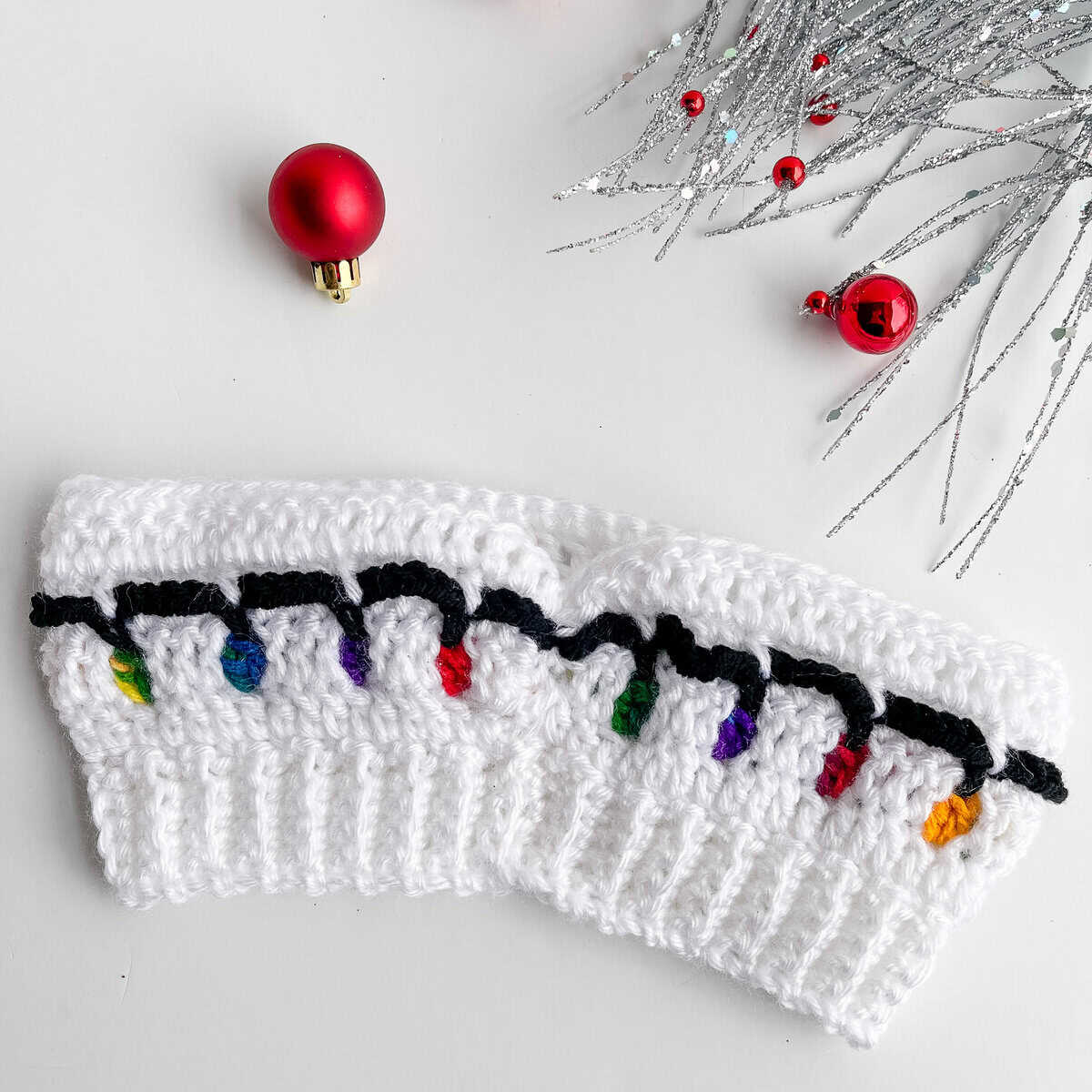 Christmas Lights Headband free crochet pattern