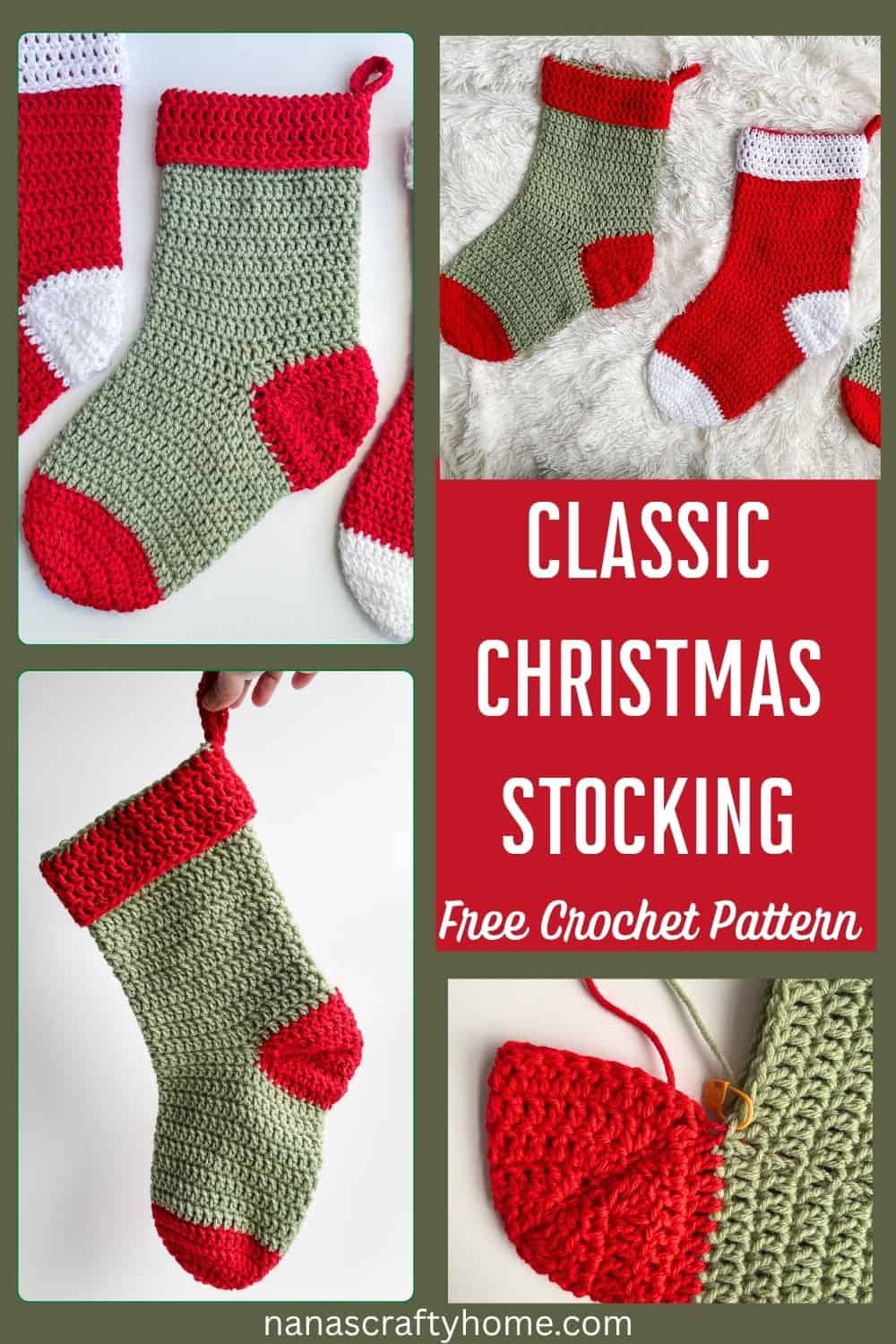 Classic Crochet Christmas Stocking pattern