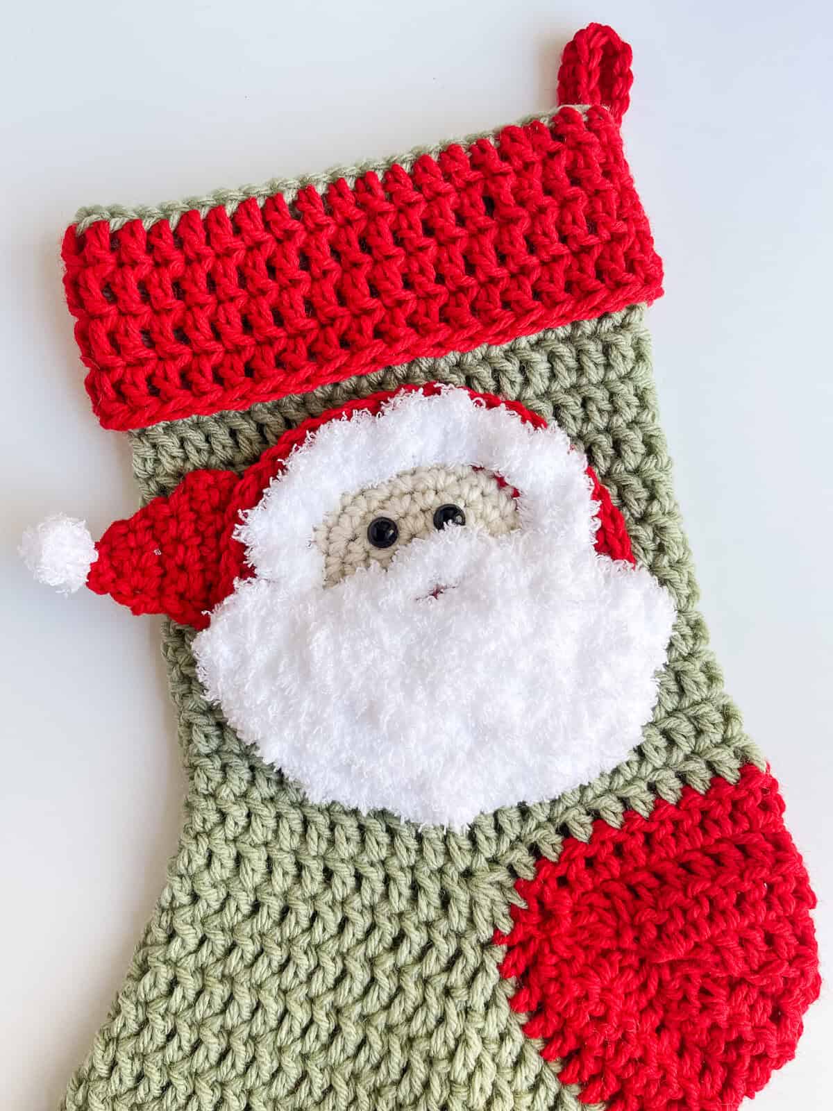 Santa applique free crochet pattern