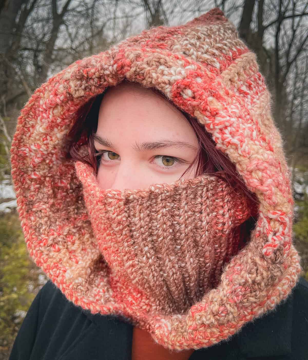 Crochet Hooded Cowl free crochet pattern