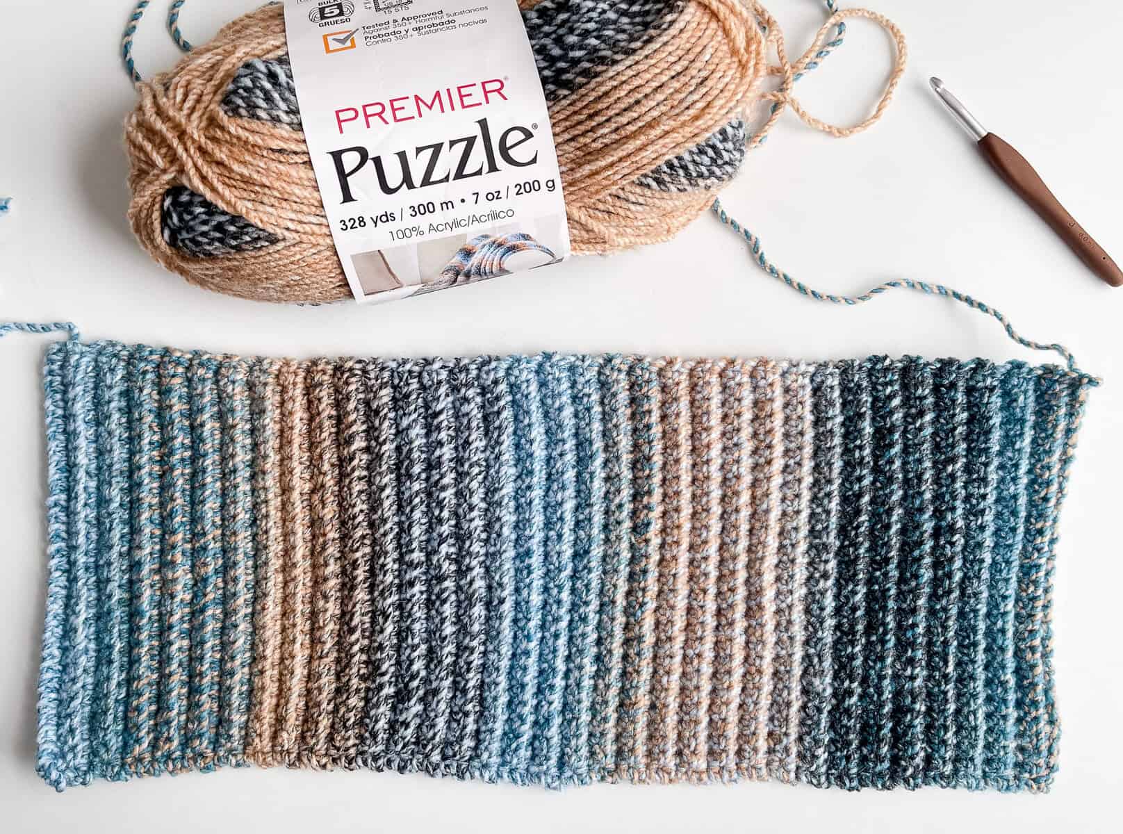 crochet hooded ribbed cowl process