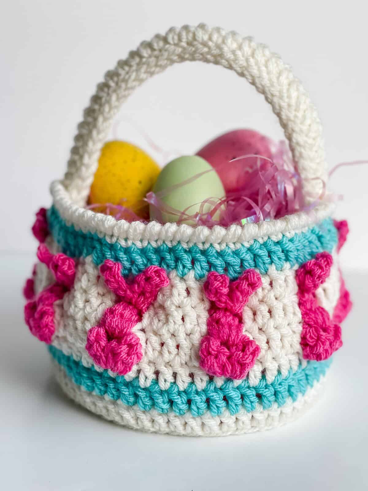 Crochet Bunny Hop Basket crochet pattern