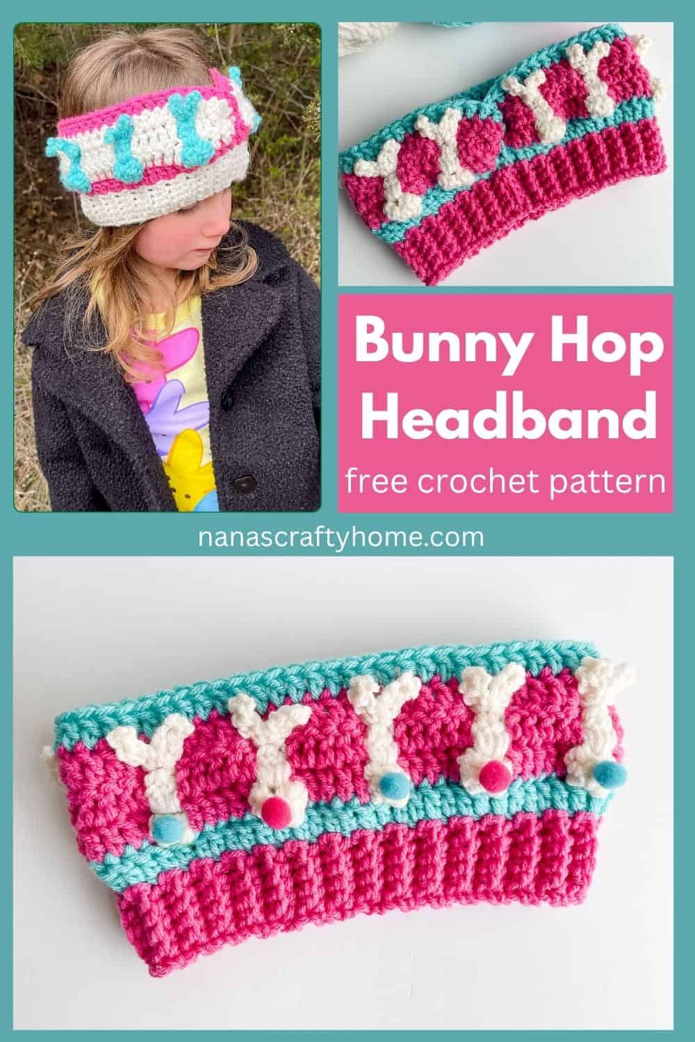 Free crochet Easter Bunny Headband pattern