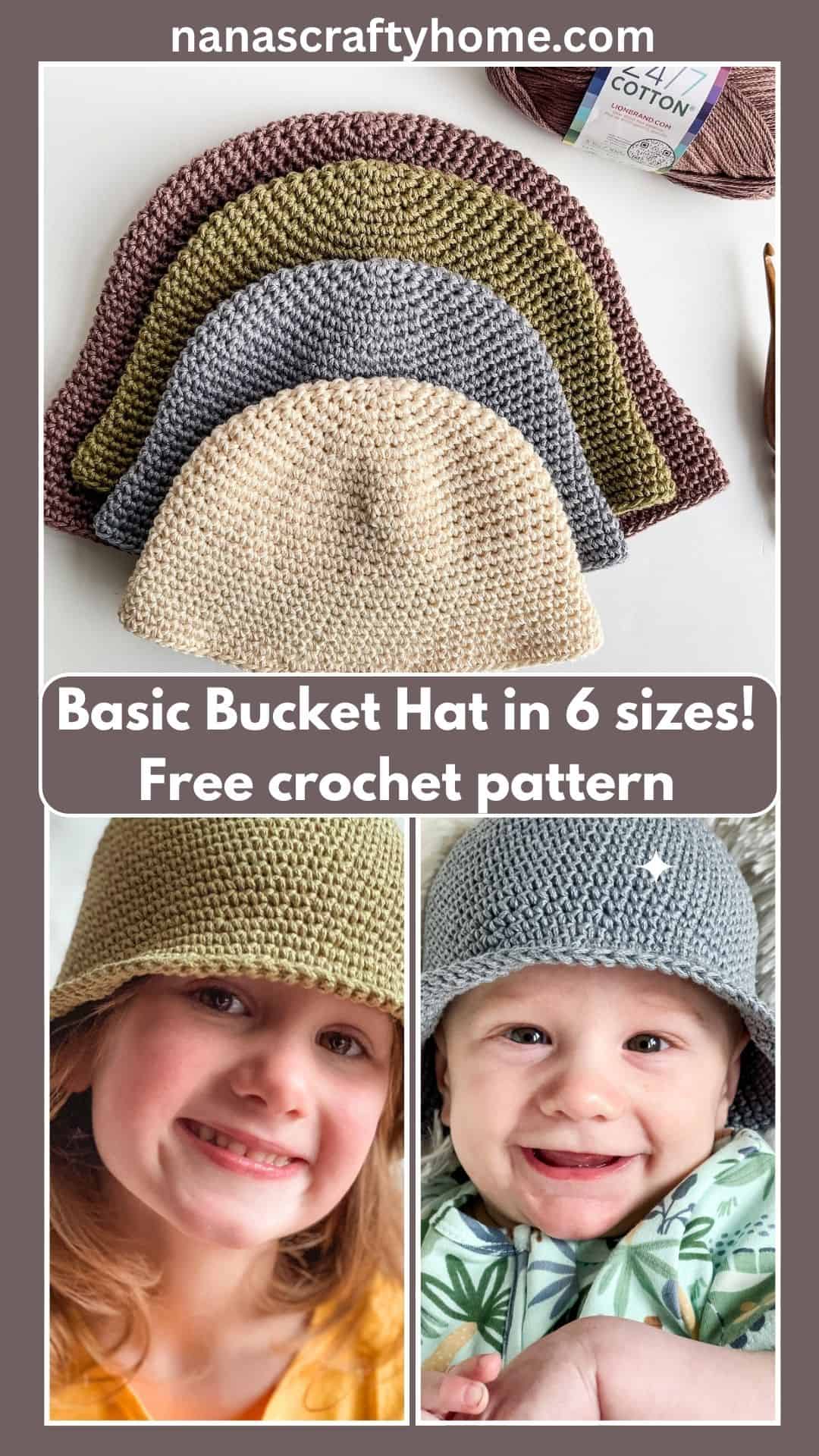 crochet bucket hat for beginners in single crochet