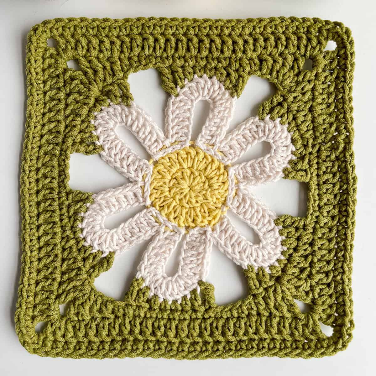 Daisy Flower Power Granny Square pattern