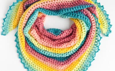 Spring Me Forward Scarf | Free Crochet Puff St Scarf Pattern