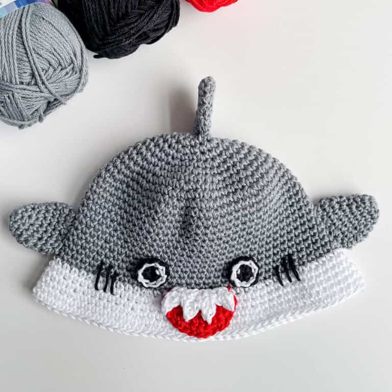 Crochet Shark Hat pattern