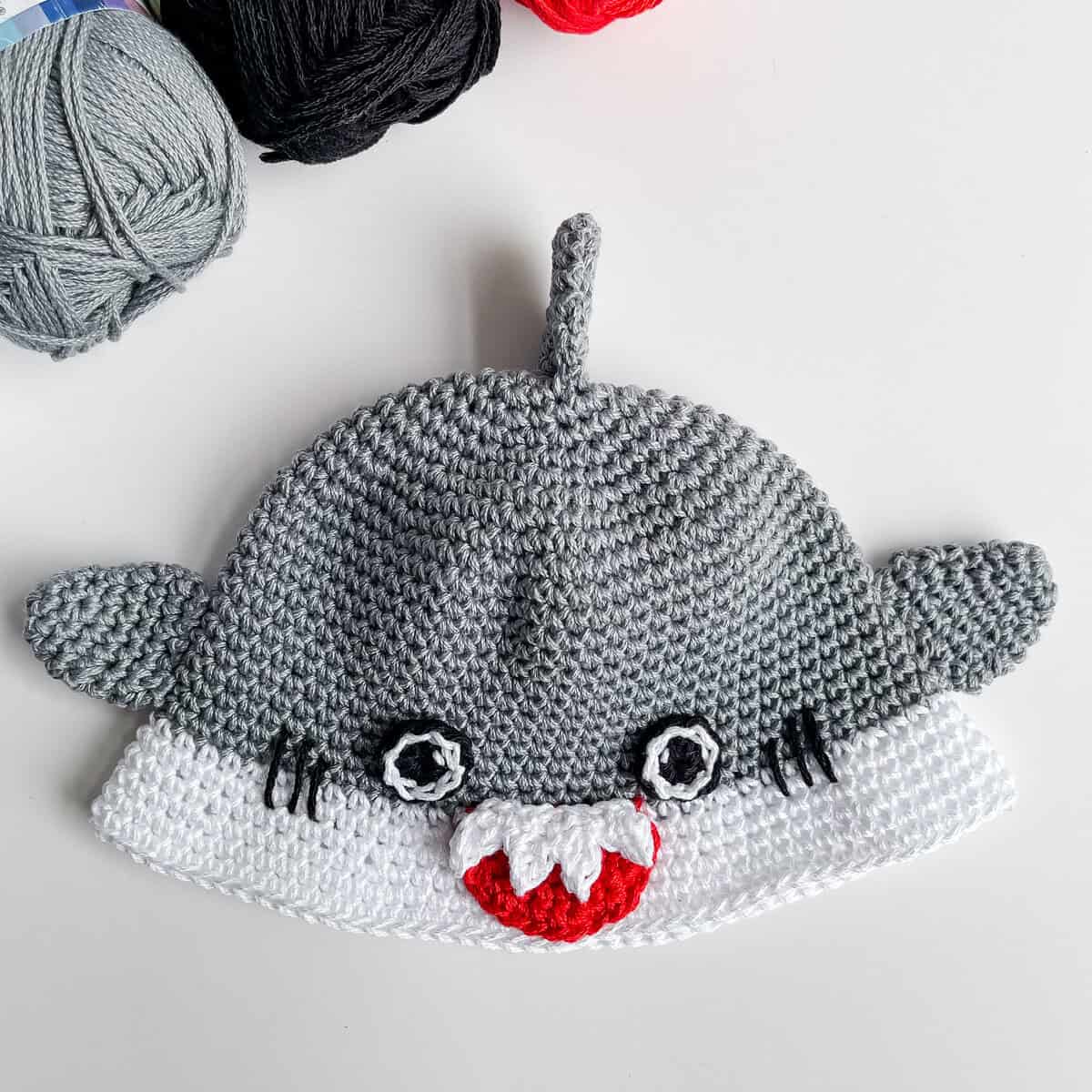 Crochet Shark Hat pattern