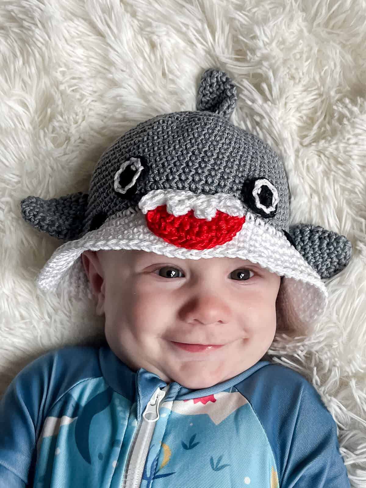 Crochet Shark Hat pattern