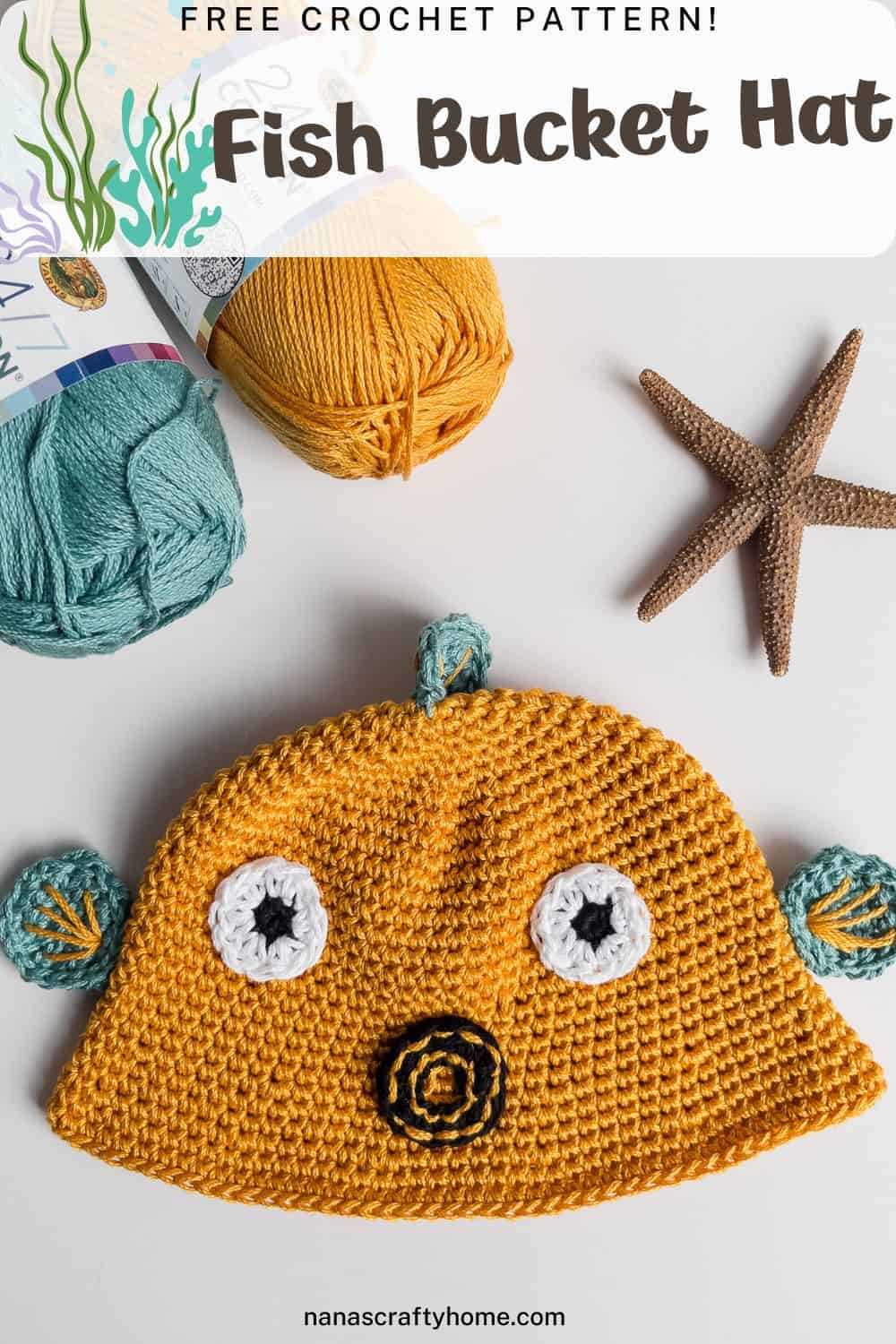 Crochet Fish Bucket Hat pattern