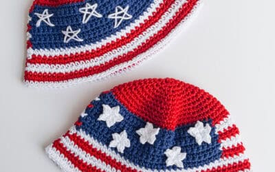 Patriotic Bucket Hat – Free Crochet American Flag Hat