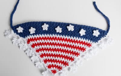 Stars & Stripes Crochet Head Scarf – Free Crochet Pattern